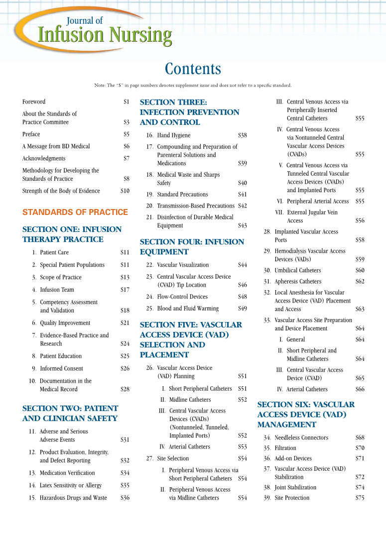 Infusion Therapy Standards of Practice page 6